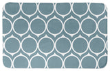 Blue Mid Mod Circles 34x21 Bath Mat