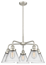Innovations Cone 5 25.75" Chandelier Satin Nickel