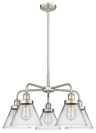 Innovations Cone 5 25.75" Chandelier Satin Nickel