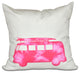 Beachdrive, Geometric Print Pillow, Pink, 18"x18"