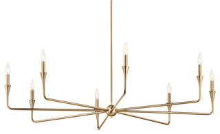 Alvaro Chandelier, Champagne Bronze, 8 Light