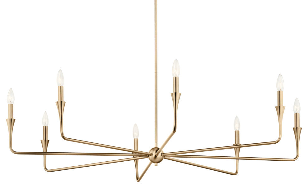 Alvaro Chandelier, Champagne Bronze, 8 Light