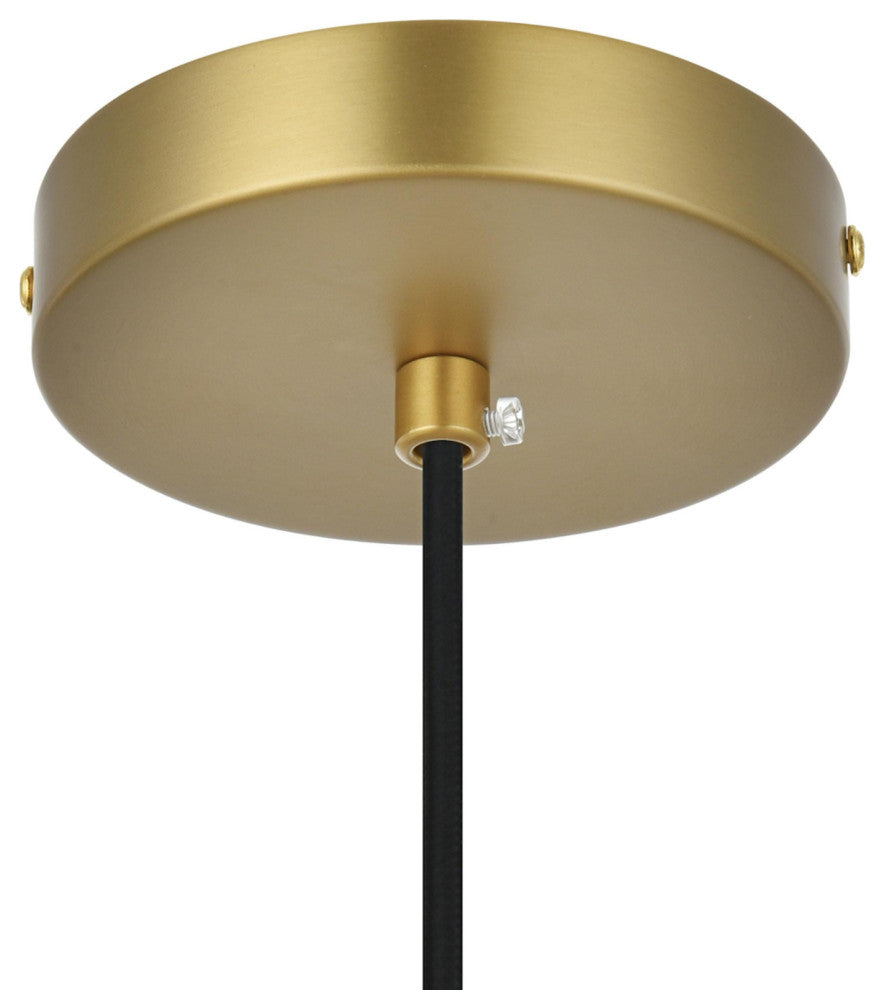 Elegant Lighting LD2256 Gene 8"W Mini Pendant - Satin Gold