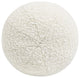 Luna 12" Round Sphere Boucle Throw Pillow, Ivory White