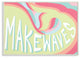 The Kids Room Make Waves Groovy Mermaid Typography Wall Plaque Art, 13"x19"