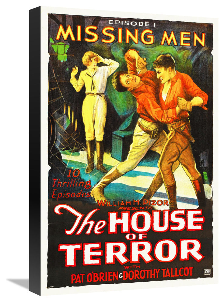 "The House Of Terror" Stretched Canvas Giclee by Hollywood Photo Archive, 15x22"