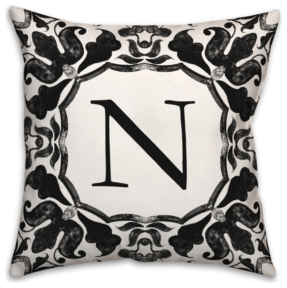 N Monogram 18x18 Indoor / Outdoor Pillow