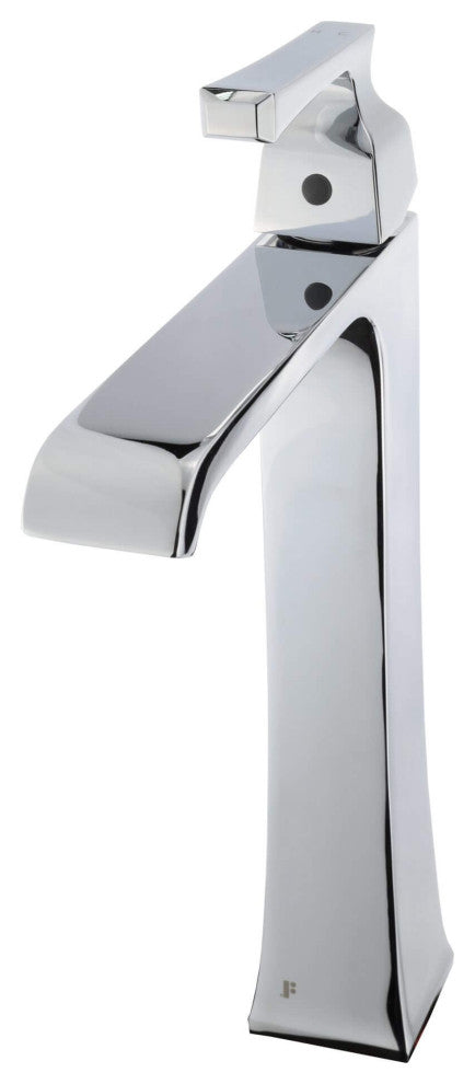 Fine Fixtures Arched Square Single Hole Vessel Sink Bathroom Faucet, Chrome