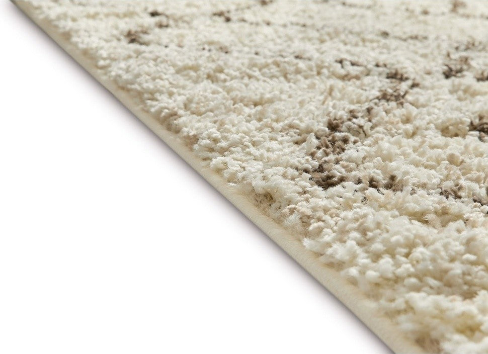 Madison Shag Penta Vanilla Moroccan Tribal Soft Area Rug 6'7''x9'10''