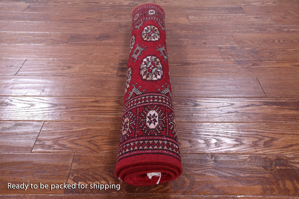 3' 1" X 5' 4" Silky Bokhara Handmade Wool Rug - Q13760