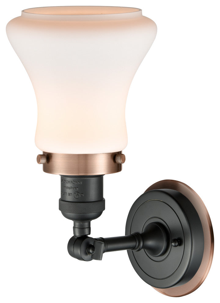 INNOVATIONS LIGHTING 203BK-BPAC-HRAC-G191 Bellmont 1 Light Mixed Metals Sconce