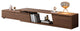 Fero Minimalist Walnut Rectangle Extendable TV Stand With 3 Drawers Up to 120", Walnut