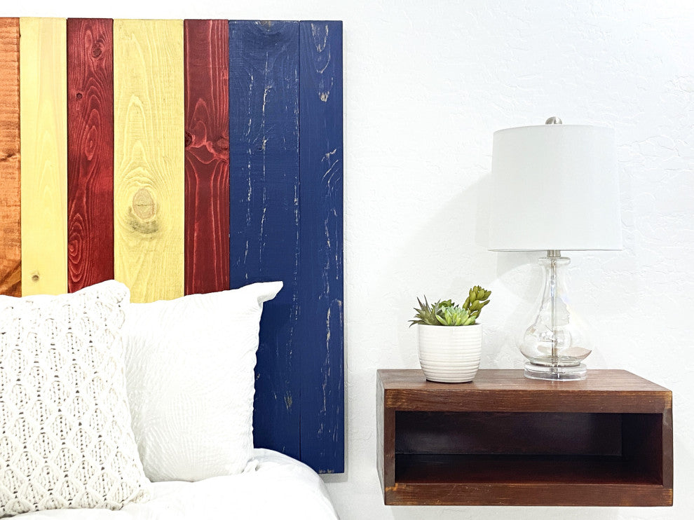 Handcrafted Headboard, Leaner Style, Copper Mix, Twin