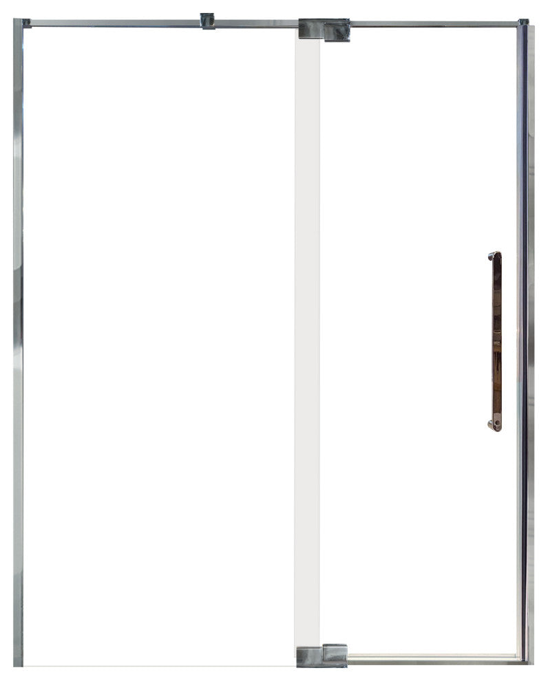 Transolid Irene 48"W x76"H Pivot Shower Door in Polished Chrome with Clear Glass