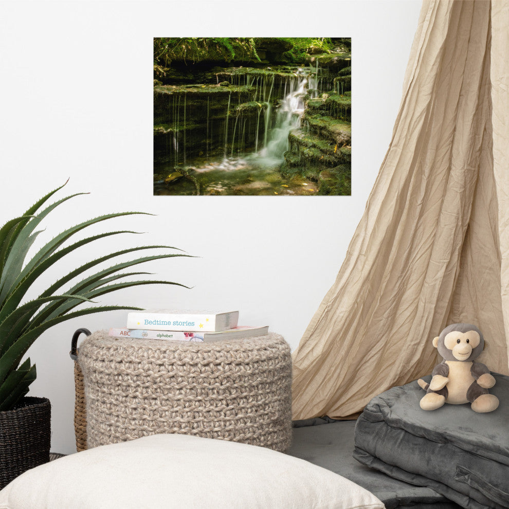 Pixley Falls 1 Landscape Photo, Waterfall Unframed Wall Art Print, 16" X 20"