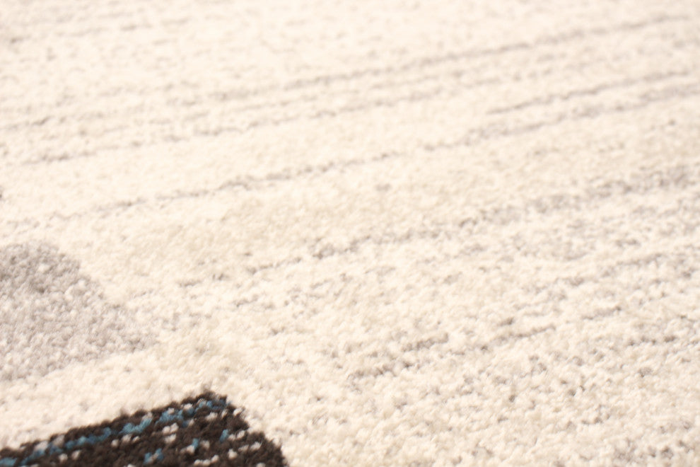 Ayla eCarpetGallery Area Rug, Ivory-Blue, 7'10"x10'2"