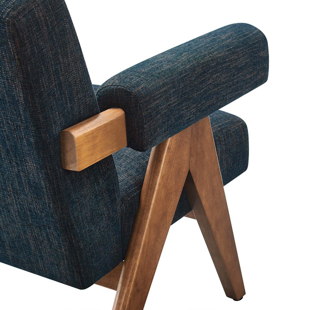 Lyra Fabric Armchair - Set of 2 - Azure Fabric