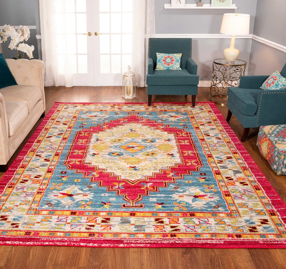 Noori Rug Distressed Hester Pink/Ivory Rug