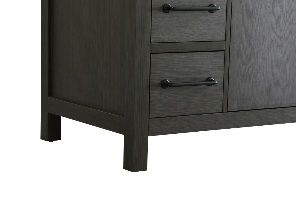 Home Living 48" Single Bathroom Vanity, Mocha Brown With Backsplash