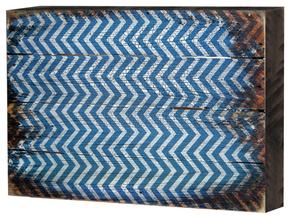 Decorative Pattern Wooden Block, 7"x5.5"