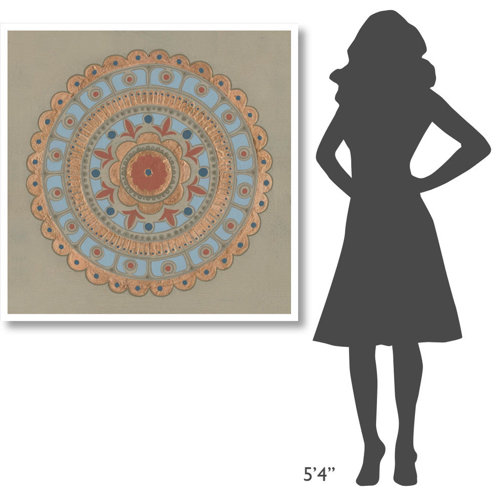 "Copper Mandala II" Digital Paper Print by Kathrine Lovell, 42"x42"