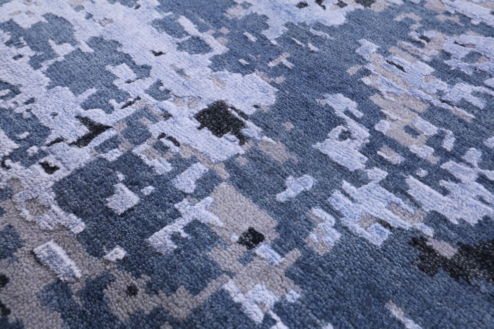 Wool & Silk Abstract Hand-Knotted Rug 9' 11" X 14' 2" - Q13080