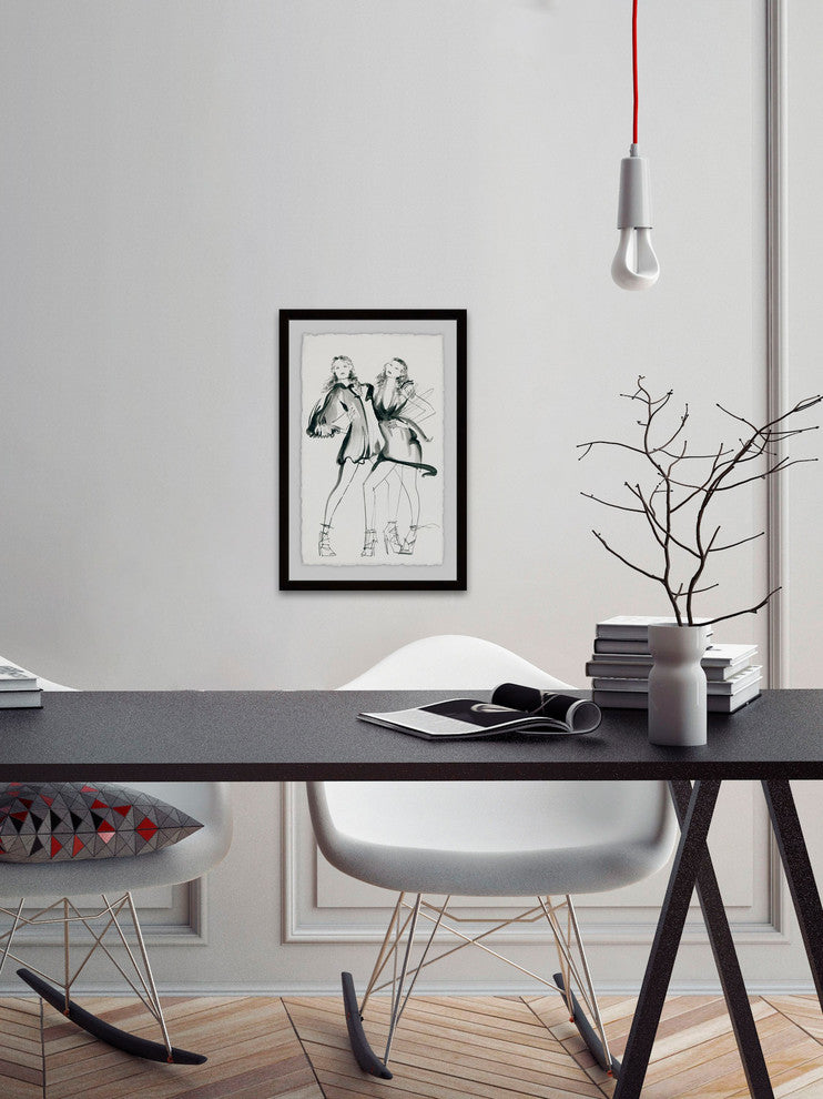 "Twins" Framed Painting Print, 16"x24"