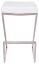 Armen Living Atlantis 26" Counter Height Backless Barstool in Brushed SS finish