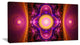 Pink Cryptical Fractal Design, Oversized Abstract Canvas Art Print, 60x28