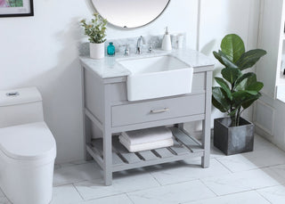 Home Living 22" Farmhouse Grey-Light Bathroom Vanity