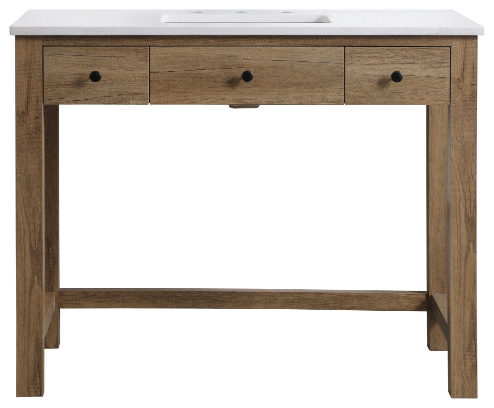 42" ADA Compliant Bathroom Vanity, Natural Oak