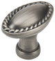 Cosmas 4116AS Antique Silver Cabinet Oval Oblong Knob, Set of 5