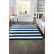 Sorrento Rugby Stripe Indoor/Outdoor Rug, Navy, 7'6"x9'6"