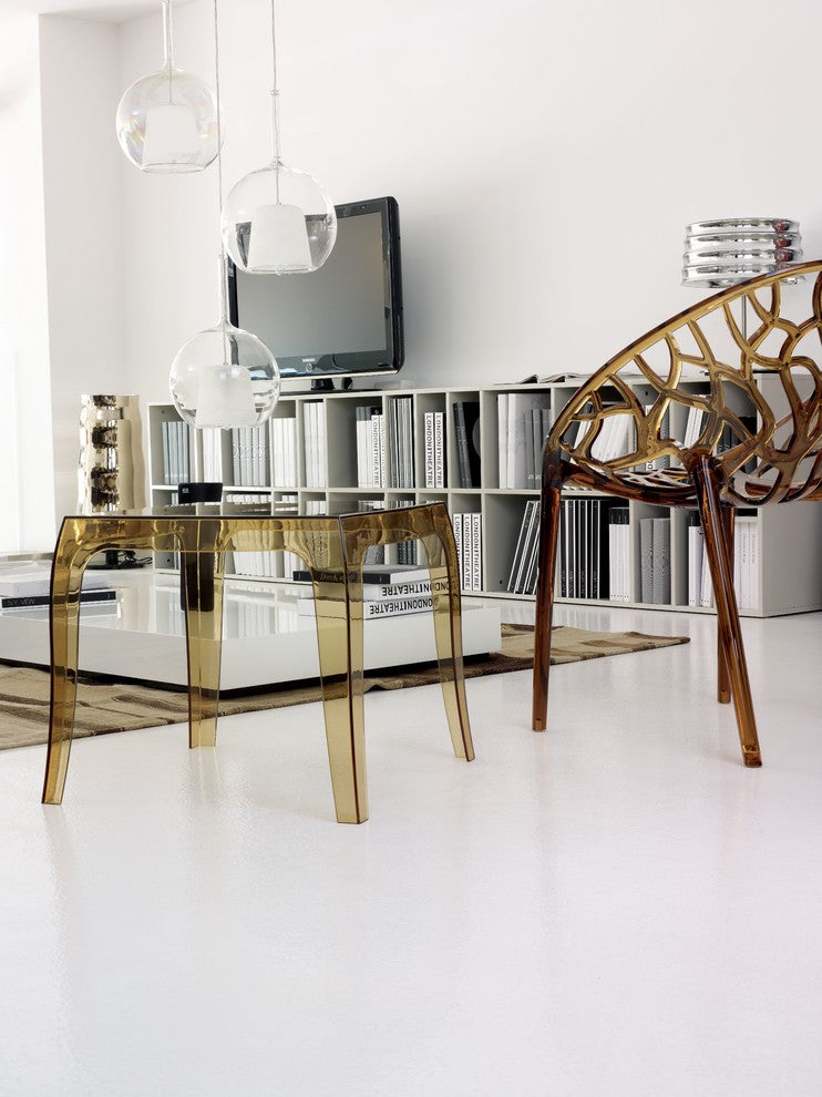 Compamia Queen Side Table, Transparent Amber