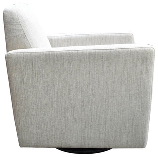Cooper Swivel Club Chair, Woven Linen