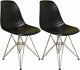 OCC Set of Two (2) Black - Side Chair with Chromed Legs