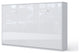 Contempo Horizontal Wall Bed, European Full Size, White/White Gloss
