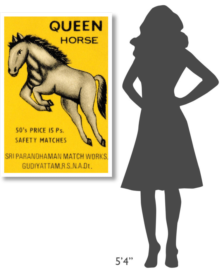 "Queen Horse Matches" Digital Paper Print by Phillumenart, 29"x42"