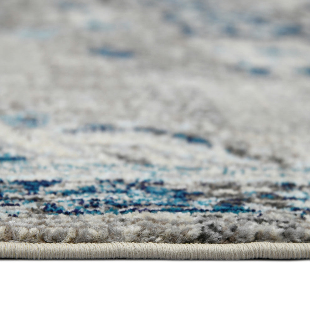 Montana Nieves Runner, Blue, 2'7" x 8', Medallion