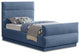 Paxton Chenille Fabric Upholstered Bed, Blue, Twin