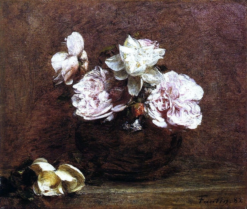 Henri Fantin-Latour Roses de Nice, 20"x25" Wall Decal Print