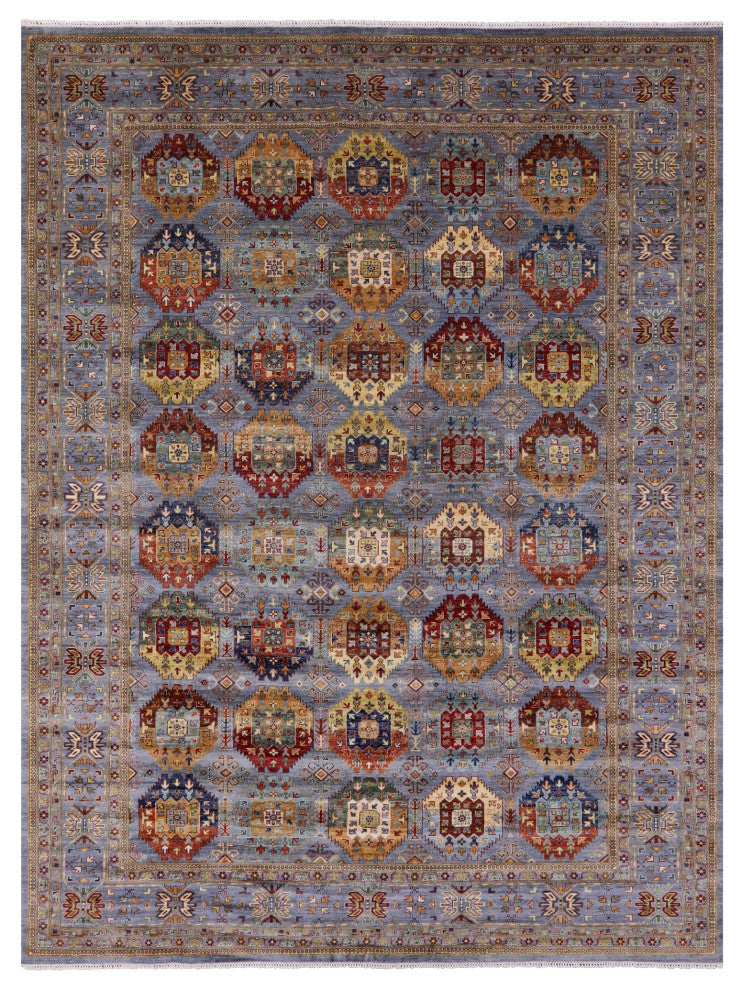 Handmade Fine Turkmen Wool Rug 10' 1" X 13' 9" - Q15635