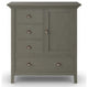 Redmond Solid Wood 39 Inch Wide Medium Storage Cabinet In Farmhouse Grey
