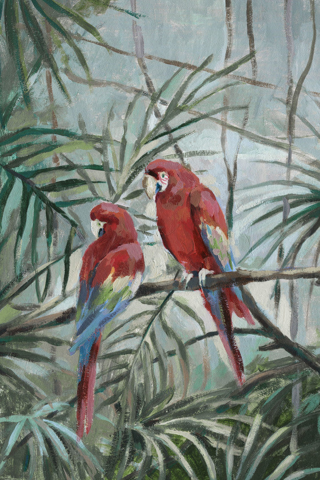 "Cockatoo Heart" Painting Print on Wrapped Canvas, 24"x36"