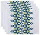 18"x14" Boho Chic, Geometric Print Placemat, Teal, Set of 4