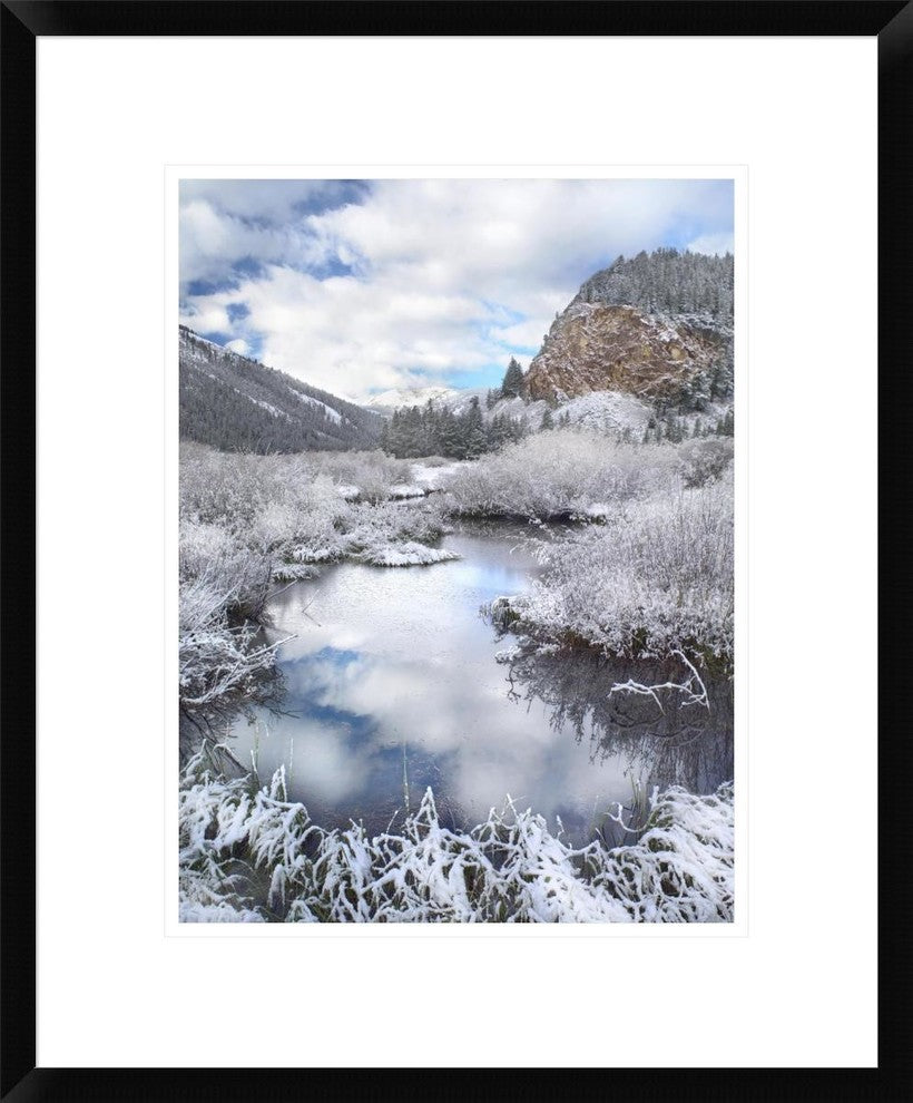 Boulder Mountains and Summit Creek Dusted With Snow, Idaho, 18"x22"