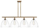 Innovations 516-4I-BB-GBD-122 4 Light Island Light, Brushed Brass
