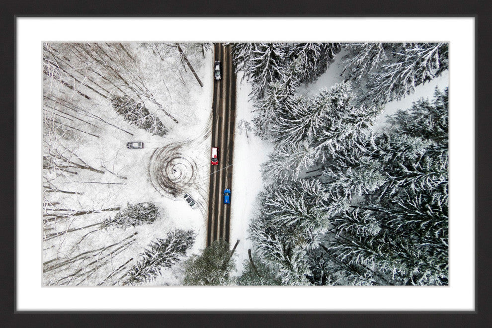 "Frozen Trees" Framed Print by Karolis Janulis