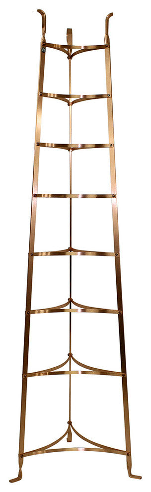 Handcrafted 8-Tier Gourmet Cookware Stand Brushed Copper