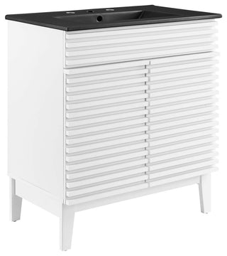Render 30" Bathroom Vanity, White Black